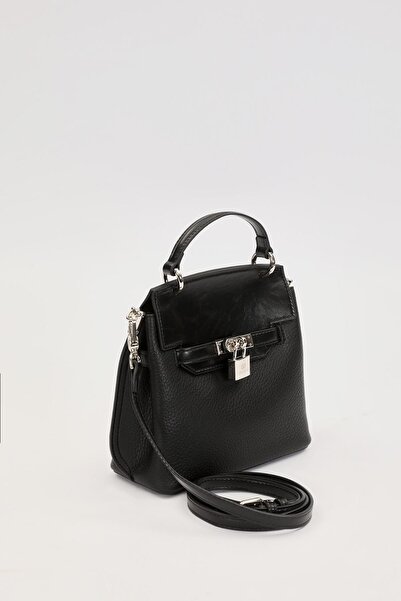 Levidor Black Pearl Strap Detailed Handbag