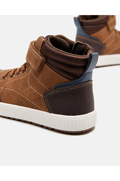 REDTAG Boys Brown High Top Sneakers