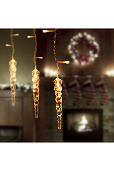 OEM Perdea luminoasa LED - cu turturi - 3,5 x 0,7 m - 180 LED-uri alb cald - ...