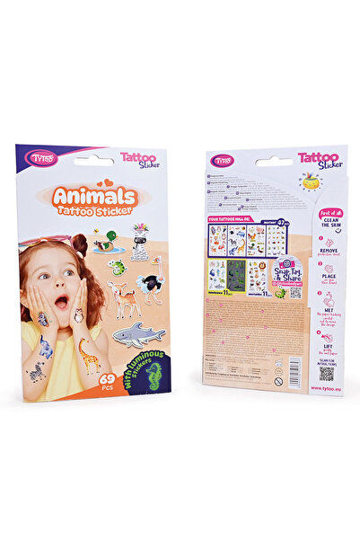 Alista Home Animal tattoo sticker set - 69 pcs/pack
