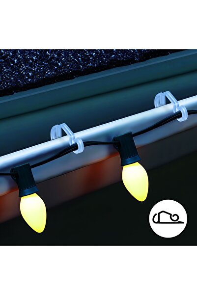 CED AUTO TRADE Set agatatoare lumini pentru jgheab - transparent, dublu - 50 buc/pachet