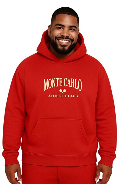 E-ROMA SWEATSHIRT UNISEX MĂRIME MARE CU IMPRIMARE MONTE CARLO