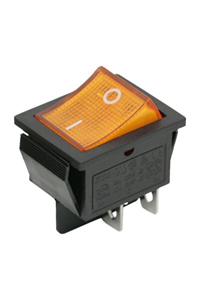 Alista Home Set of 5 pieces Rocker switch 1 circuit 16A-250V OFF-ON, yellow l...