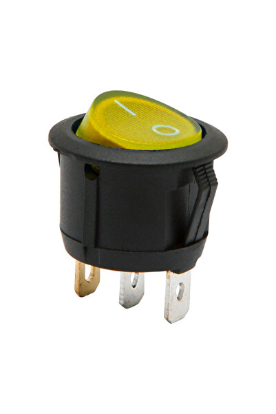 Alista Home Σετ 5 τεμαχίων διακόπτης rocker 1 κύκλωμα 6A-250VON-OFFκίτρινα φώτα