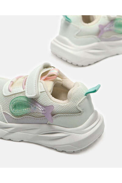 REDTAG Infant Girls White Rubber Patch Trainer