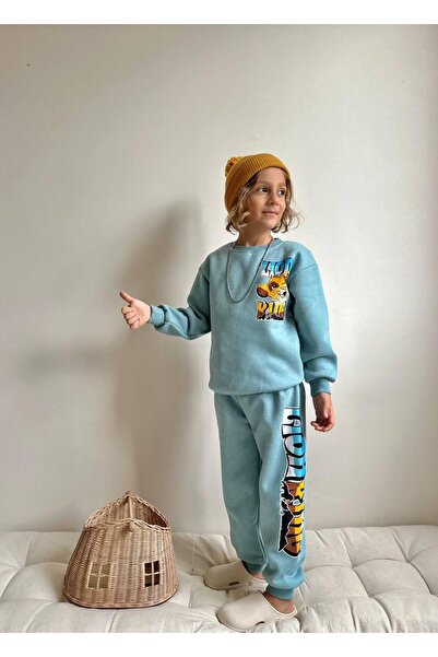 öykümgaleria Зимен комплект за момчета с качулка и панталони