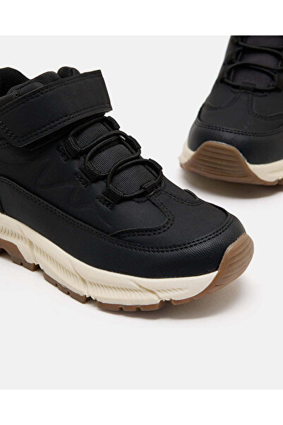 REDTAG Boys Black Plain High Top Boots