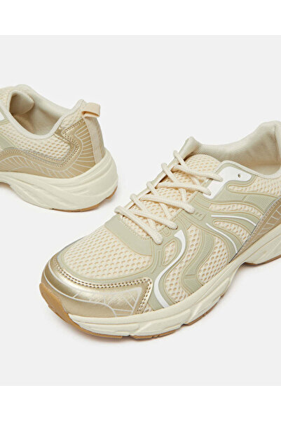 REDTAG Women Beige Lace-Up Trainer