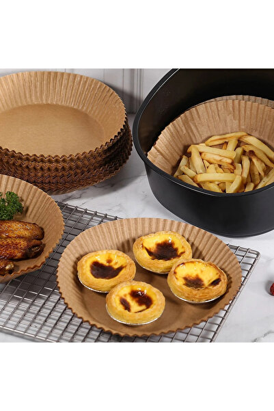 CED AUTO TRADE Baking paper for air fryer - round - 23 cm - 50 pcs/pack