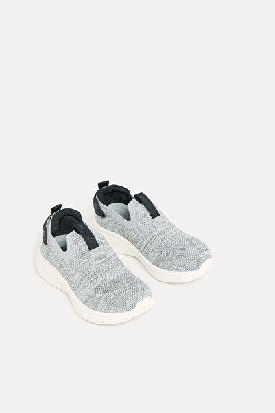 REDTAG Boys Grey Knitted Slip-On Shoes