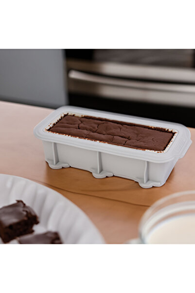 CED AUTO TRADE Silicone baking dish - gray - 27.5 x 12.5 x 6.2 cm