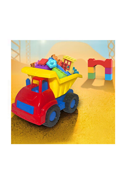 Bildo Set Camion cu Caramizi Colorate 30 de piese 32x20x25cm +3 ani