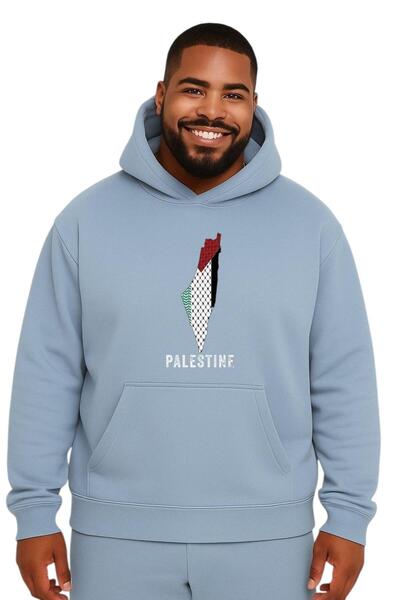 BENROMA Palestine Printed Large Size Unisex Sweatshirt