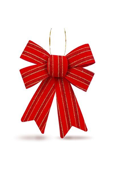 Alista Home Χριστουγεννιάτικη διακόσμηση - φιόγκος - κόκκινος - 18 x 25 εκ.