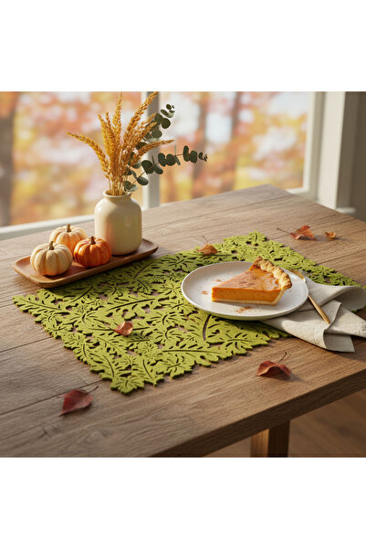 Alista Home Decorative felt table mat, green, 44.5 x 28.5 cm