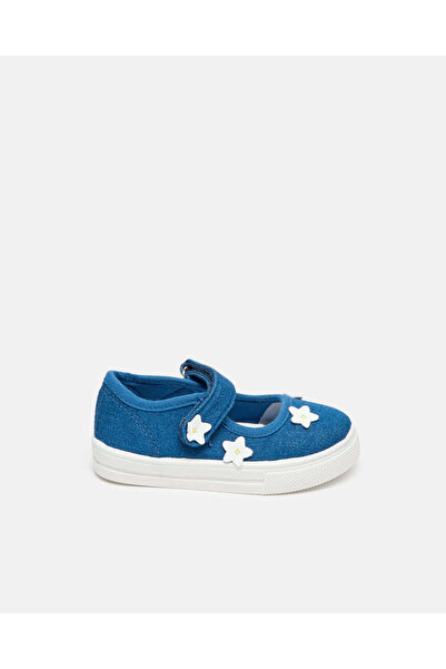 REDTAG Infant Girls Denim Floral Sneakers