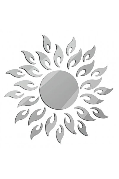 MaffStuff Decorative self-adhesive mirrors sunflower silver 50 x 50 cm
