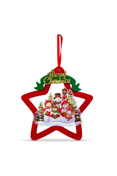 CED AUTO TRADE Decor pentru fereastra - LED alb cald - Steaua, om de zapada -...