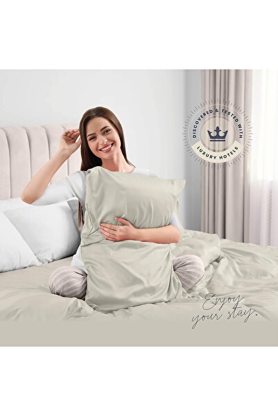 Generic BELADOR Silk-like Ultra Soft Luxury Bed Sheet Set, Deep Pocket, Elastic Edges, Queen, Gray, 6-Piece