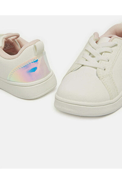 REDTAG Girls White Star Sneakers