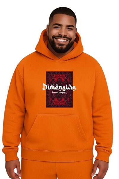 BENROMA SWEATSHIRT UNISEX DE MĂRIME MARE CU MODEL IMPRIMAT KILIM