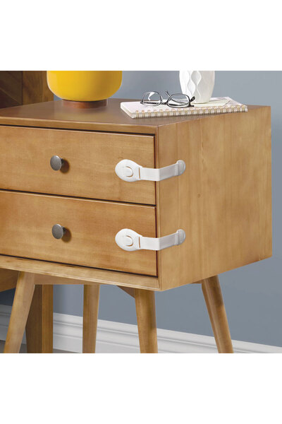 Alista Home Sigurante sertare / blocare sertare - copii - 21 cm - autoadeziv -alb -2 buc. /pachet