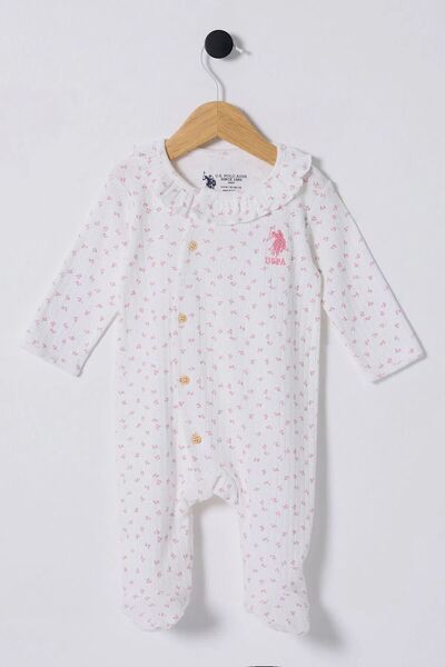 Budi U.S Polo Baby Jumpsuit Usb2435 White-Pink