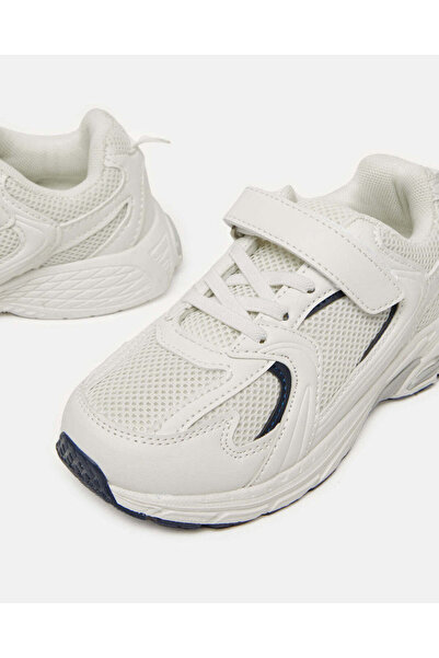 REDTAG Boys White Material Block Trainers
