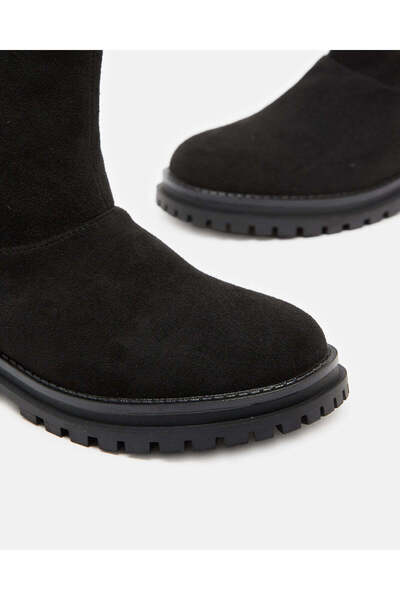 REDTAG Senior Girls Black Fringe Ankle Boot