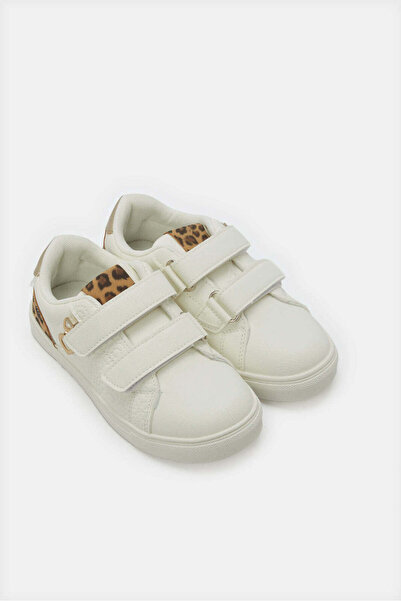REDTAG Girls White Textured Sneakers