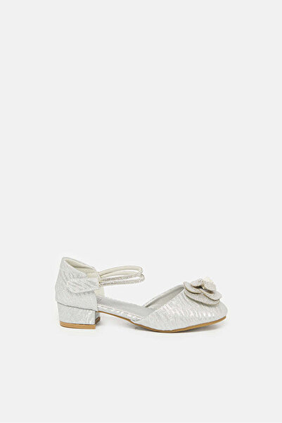 REDTAG Senior Girls Silver Flower Heel Sandals