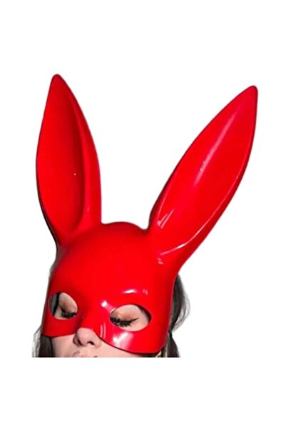 OEM Mască de iepuraș sexy pentru femei cu urechi lungi — Roșie