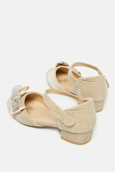REDTAG Senior Girls Gold Glitter Heel Sandals