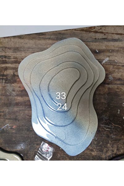 Ayd Home Gri 33-24 cm duvar tablosu mdf reçine epoksi dekorasyon