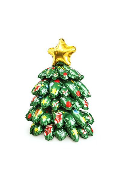 Alista Home Balon de Craciun 3D - 360° - folie aluminiu - brad - 38 x 34 cm