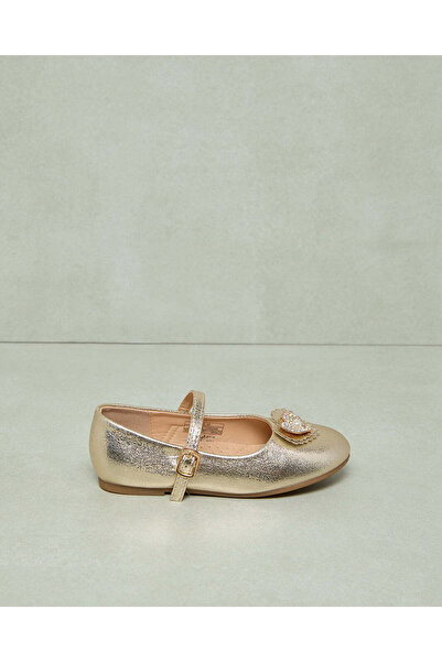 REDTAG Girls Gold Heart Ballerina