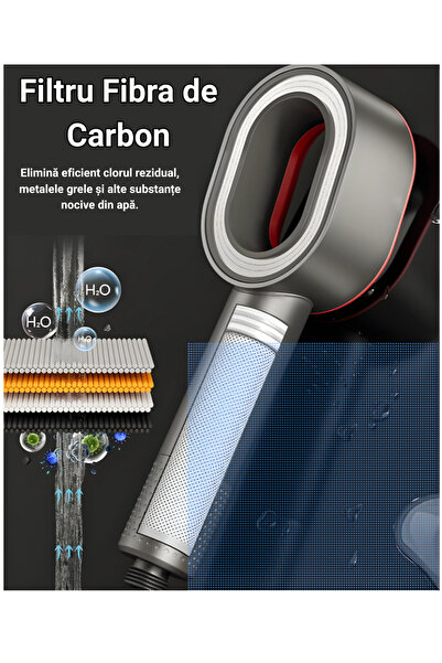 MARCINO Para Shower Head, Carbon Filter, Vitamin C, 392 Holes, Compatible with All Shower Heads