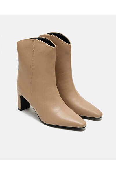 REDTAG Women Taupe Solid Ankle Boots