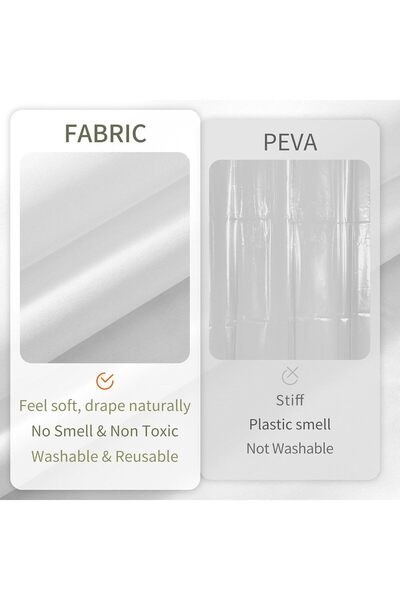 Generic Alyvia Spring 36x72 Waterproof Soft Fabric Shower Curtain Liner, White, Machine Washable