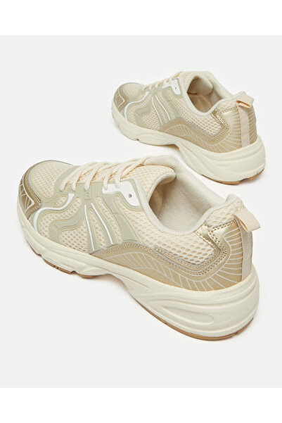 REDTAG Women Beige Lace-Up Trainer