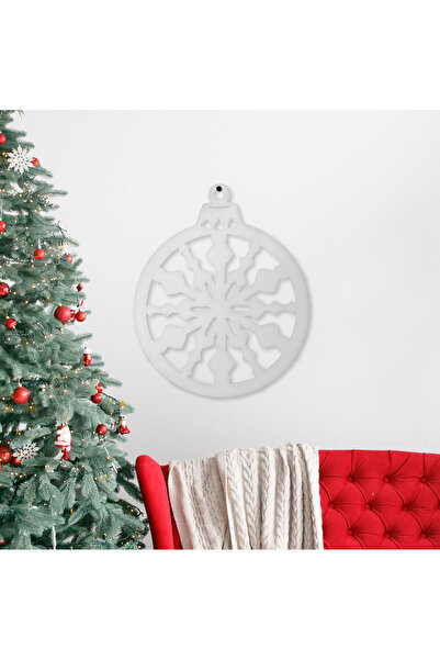 Alista Home Wall decoration - Christmas - Christmas ball - 39.5 x 42 cm - white / gold