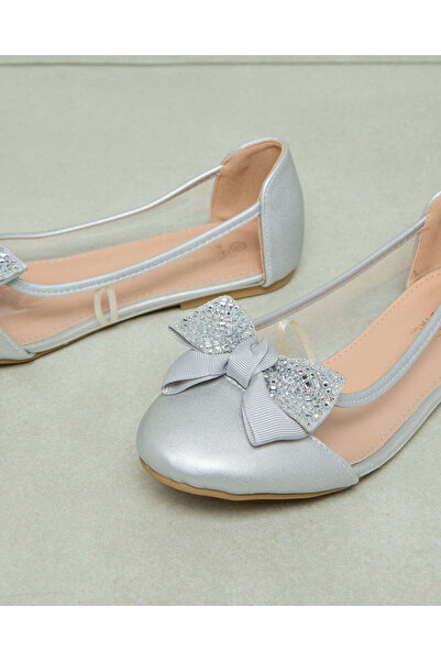 REDTAG Senior Girls Silver Strap Ballerina