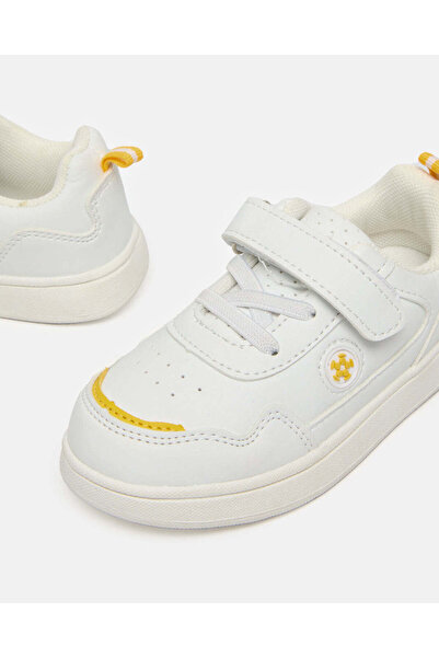 REDTAG Boys White Printed Color Block Sneakers