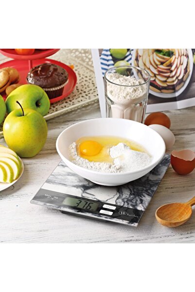 CED AUTO TRADE Kitchen scale - white marble