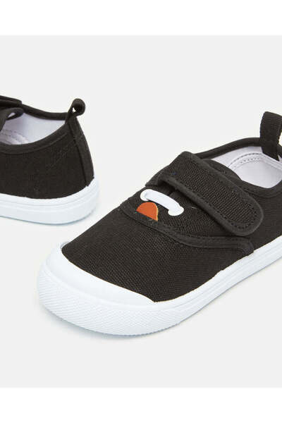 REDTAG Infant Boys Black Velcro Sneakers