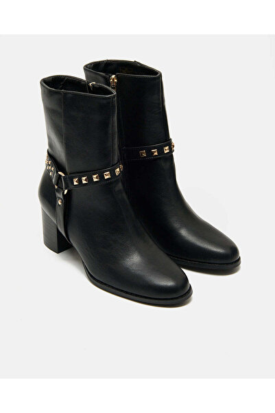 REDTAG Women Black Embellished Ankle Boots