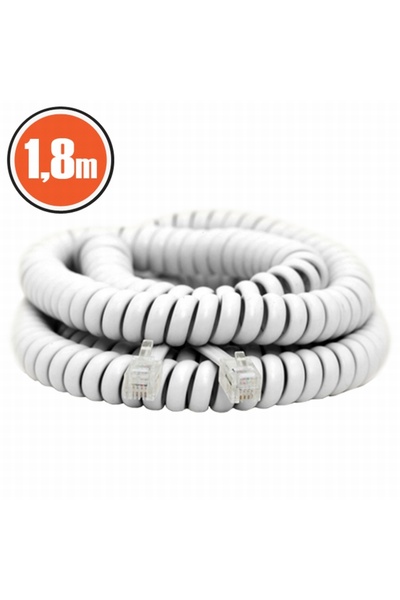 Alista Home Spiral telephone cable 4P/4C 1.8 m