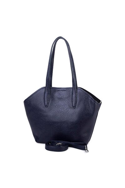Nas Bag Women's Large Shoulder Bag Crossbody Strap Navy Blue Victoria