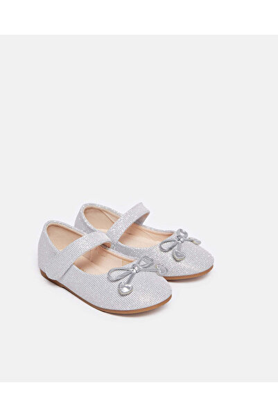 REDTAG Infant Girls Silver Bow Ballerina