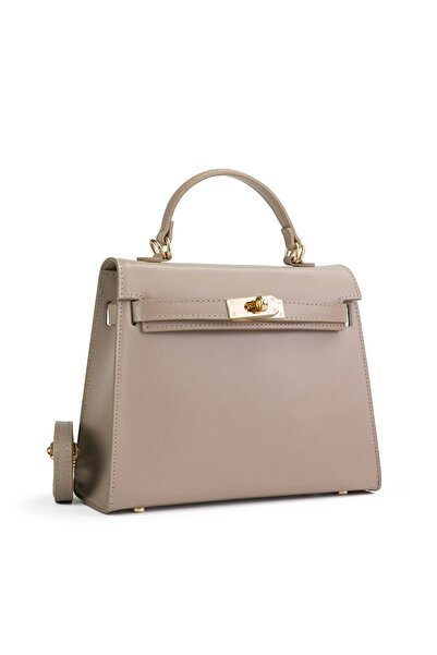 Posete Fagaras Thea Slim Leather Purse - Cream, 1 Compartment, 1 Pocket, Adjustable Strap max 123 cm